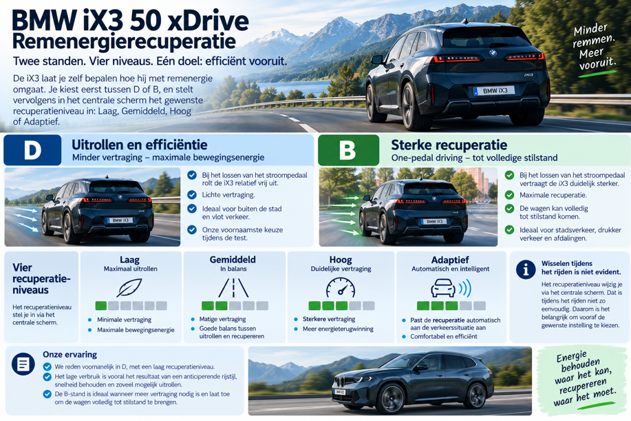 Testrit BMW iX3 50 xDrive remenergierecuperatie